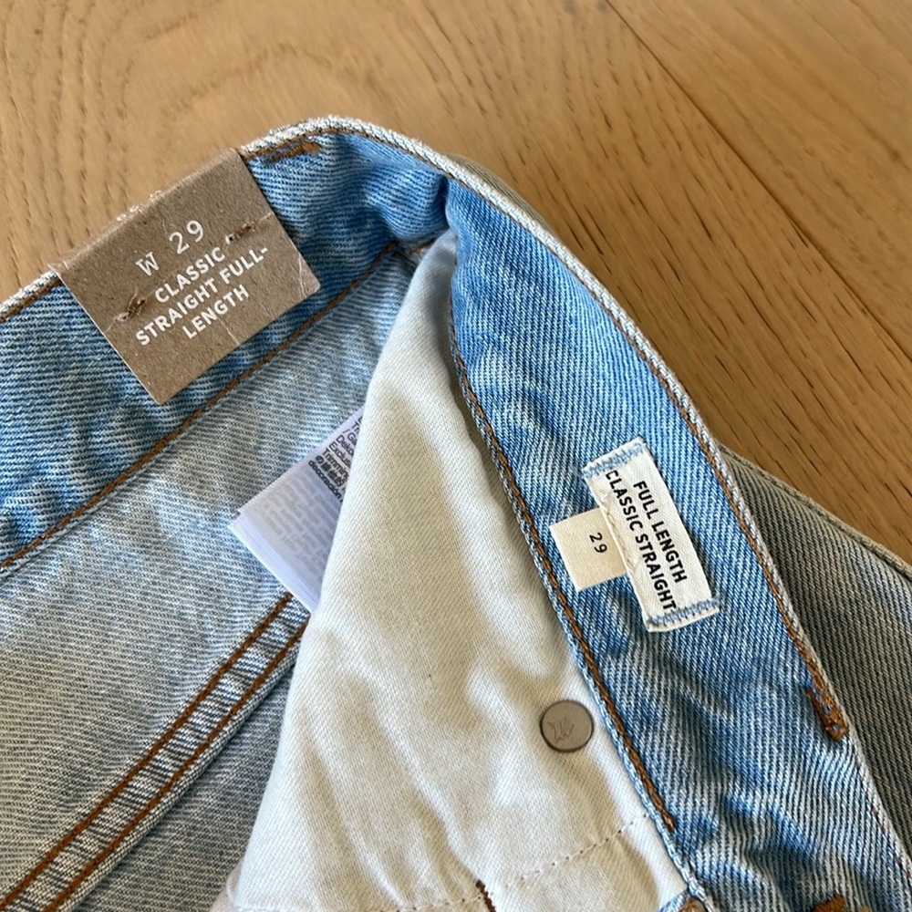 Madewell Classic straight full length light wash size 29 - Picture 5 of 7